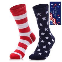 ZXGXLAW American USA Flag Socks Funny Men Women 4th July Middle Star And... - $13.98