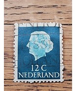Netherlands Stamp Queen Juliana 12c Used 345 Fancy Cancel - $18.36 MXN