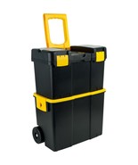 Stalwart - 75-3042 Stackable Mobile Tool Box with Wheels Black, Yellow, ... - £51.27 GBP