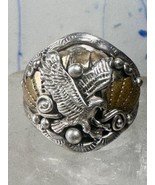 Eagle ring Navajo southwest band size 12.50 sterling silver women men - €115,95 EUR