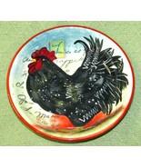 SUSAN WINGATE BLACK ROOSTER BOWL PASTA SOUP 9.5&quot; ROUND CERTIFIED INTERNA... - £7.99 GBP
