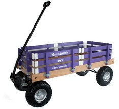 Heavy Duty Loadmaster Purple Wagon - Beach Garden Utility Cart Amish Made In Usa - $389.97