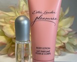 Estee Lauder PLEASURES Eau De Parfum Spray .14 oz/4 ml Body Lotion 1oz/3... - £14.08 GBP