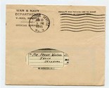1945 War &amp; Navy Department V Mail Service Letter and Envelope England - $17.82