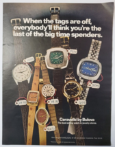 1972 Caravelle By Bulova Vintage Print Ad When The Tags Are Off - £9.99 GBP