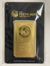 Gold Bar Perth Mint 50 GRAM Pure Gold 999.9 In Sealed Assay - £2,644.97 GBP