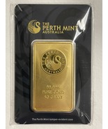 Gold Bar Perth Mint 50 GRAM Pure Gold 999.9 In Sealed Assay - $5,000.00