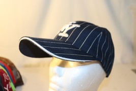 NY New York City Embroidered Ball Cap Hat Adjustable Navy Blue &amp; White L... - £11.91 GBP