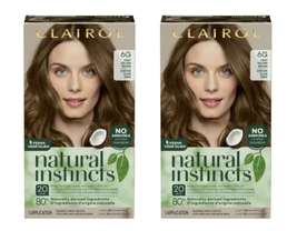 (2x) Clairol Natural Instincts Hair Color Kit 6G - Light Golden Brown - £14.66 GBP