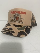 Vintage Red Man Trucker Hat Summer Hat Redman Golden Blend Camo SnapBack Hunting - £13.82 GBP
