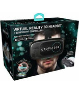 Utopia 360 Virtual Reality 3D Headset Smartphone Bluetooth Android Googl... - $12.99