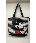 Disney Ruz Mickey Mouse Large Beach Tote Purse Shoulder Bag 16&quot; Black Wh... - $271.82 MXN