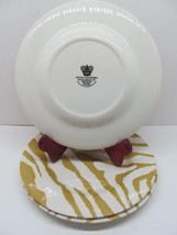 Royal Stafford Set Of Three 8 1/2&quot; Gold And White Salad Plates  - £15.69 GBP