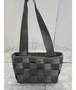 Seatbelt bag Medium Tote Handbag Purse Snap Grey Silver Approx. 10&quot; x 13 - $818.50 MXN