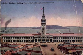 California San Francisco Ferry Building Market Street 1907-1915 Antique Postcard - £5.99 GBP