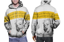 Lyric Quote Marilyn Monroe   Mens Graphic Zip Up Hooded Hoodie - £27.47 GBP+