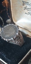 Antique Vintage 1948-s Silver George VI Massive Signet Ring  Size US 9, ... - $117.81