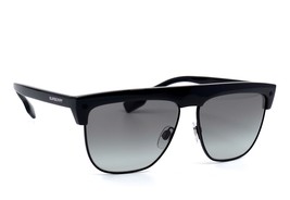 NEW BURBERRY WILLIAM BE4325 300111 BLACK GREY AUTHENTIC SUNGLASSES 59-14 - £146.48 GBP