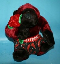 Dan Dee Wild Thing Hot Stuff Gorilla 10&quot; Valentines Boxers Red Plush Rose Monkey - £15.72 GBP