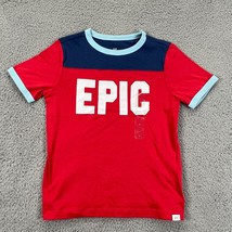 Gap Boys Red Blue Short Sleeve Crew Neck Pullover T Shirt Size Small - £15.56 GBP