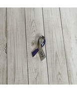 Hope Purple Ribbon 1 3/8&quot; Silver Tone Metal &amp; Enamel Lapel Pin Pinback - $9.24