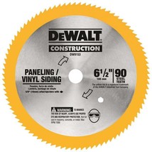 NEW Dewalt DW9153, 6-1/2" 90 Teeth Vinyl/Paneling Steel Circular Saw Blade - £29.56 GBP