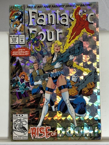 FANTASTIC FOUR Rise of Doom APR issue 375 Holographic Cover 1993 Marvel ... - $12.60