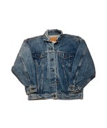 Vintage Levi&#39;s 77930-1206 Blue Denim Trucker Jacket Made in USA Size Small - $82.30 CAD