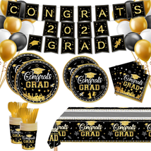 Graduation Party Decorations Class of 2024, Graduation Party Supplies Serves 24, - £42.11 GBP