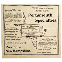 Preston New Hampshire Cologne 1894 Advertisement Victorian Portsmouth AD... - $366.69 MXN
