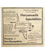 Preston New Hampshire Cologne 1894 Advertisement Victorian Portsmouth AD... - $366.69 MXN