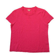 NWT J.Crew Relaxed Short-sleeve Cashmere T-shirt in Neon Hibiscus Sweater XL - £55.93 GBP