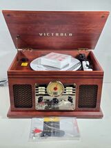 Victrola Quincy VTA-200B 6 in 1 Nostalgic Music Center Turntable - Mahogany - $103.95