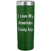 Love My American Fuzzy Lop - 22oz Insulated Skinny Tumbler - Green - £25.95 GBP