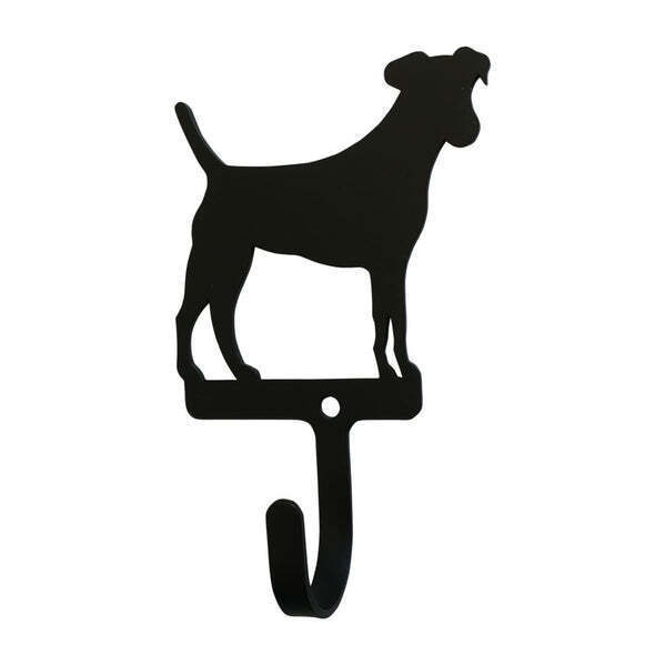 Jack Russel Powder-coated Single Wall Hooks Made by Village Wrought Iron