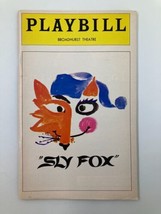 1977 Playbill Broadhurst Theatre Sly Fox Robert Preston, Jack Gilford VG - £11.35 GBP