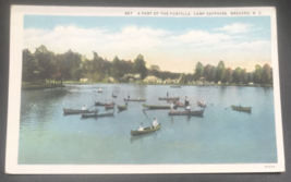1910s Flotilla at Camp Sapphire in Brevard NC North Carolina Postcard Ashville - £6.14 GBP