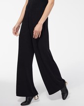 CHICO&#39;S TRAVELERS CLASSIC Black Casual Pants Strait Leg Size 12 - $19.79