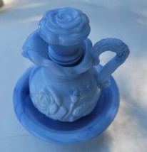 Avon Bottle Bowl And Pitcher May 1978 Blue White Swirl - £11.67 GBP