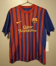 FCB (XL) Qatar Foundation MESSI #10  Barcelona Unicef Soccer Jersey - £43.95 GBP
