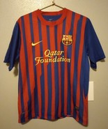 FCB (XL) Qatar Foundation MESSI #10  Barcelona Unicef Soccer Jersey - £43.01 GBP