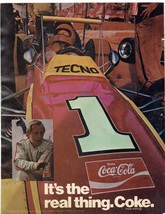 1971 Coca Cola Soda Print Ad Vintage Indy Car 8.5&quot; x 11&quot; - $19.60