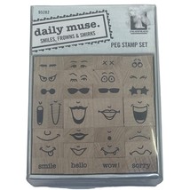 Daily Muse Smiles, Frowns and Smirks Peg Stamp Set - $15.00