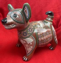 Mexican Fine Folk Art Barro Bruñido Petatillo Sacred Xoloitzuintle Dog - $150.00