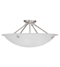 Livex 4275-91 4 Light Ceiling Mount in Brushed Nickel - £303.15 GBP