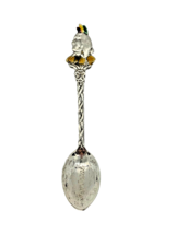 Vintage Sterling Silver Montreal Souvenir Spoon Figural Indian Enamelled... - $49.45