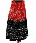 Multi Color Skirt for Women Girls Indian Tradition Style bandhej work  - €23,09 EUR