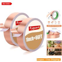 Emi Shielding Copper Foil Tape - 2 Rolls of 1" x 65ft Adhesive for DIY P... - $34.60