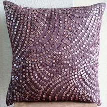 Mother Of Pearls Purple Art Silk 16&quot;x16&quot; Cushion Covers, Creeping Vines - £26.91 GBP+