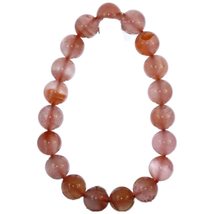 0.4&quot; China Certified Nature South Red Agate Jade Red Lucky Round Pearl Women&#39;s B - £49.05 GBP